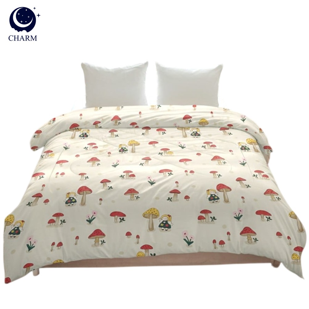 ผ้าห่มนวม CHARM คอลเลคชั่น DREAMY 5 FT SIZE 160×210 ซม. ลาย LUMI MUSHROOM_0
